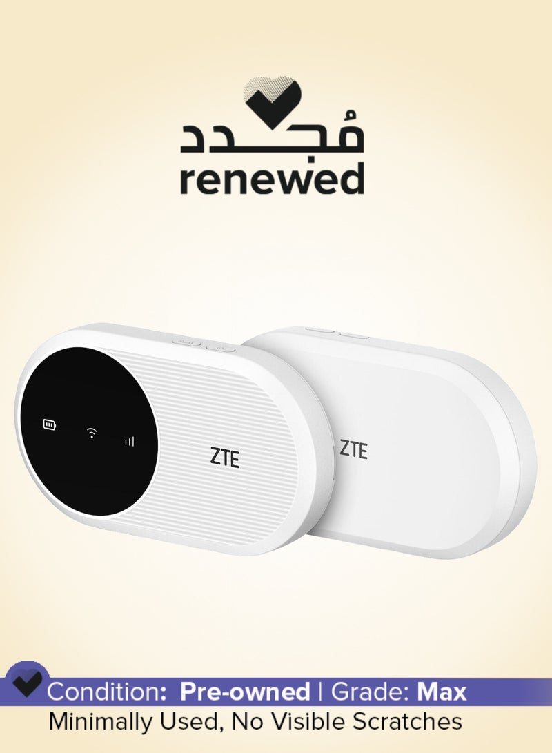 ZTE Renewed - U10 Pro 4G/Wi-Fi Dual Network Pocket Mobile WiFi 6 Router – 287 Mbps, 3000 mAh Battery white - Image 1