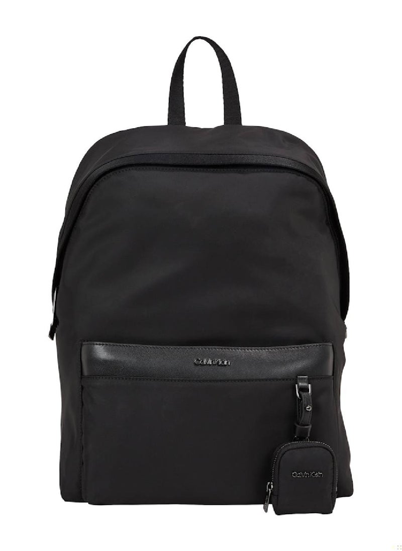 CALVIN KLEIN Men's CK Essential Nylon Round Backpack - Polyester, Black  - Image 1
