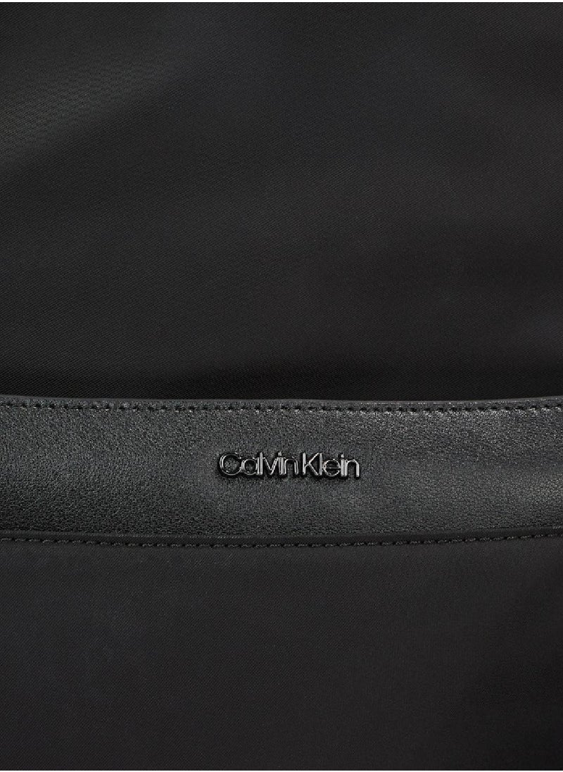 CALVIN KLEIN Men's CK Essential Nylon Round Backpack - Polyester, Black  - Image 3
