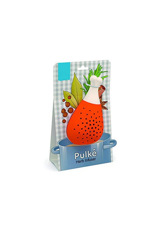 Jourvent - Seasoning Filter, Reusable and Cute Silicone Seasoning Filter, Heat-Resistant and Non-Toxic Seasoning Filter Orange - Image 1