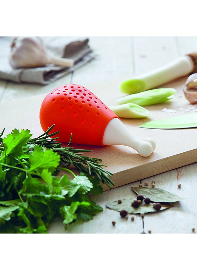 Jourvent - Seasoning Filter, Reusable and Cute Silicone Seasoning Filter, Heat-Resistant and Non-Toxic Seasoning Filter Orange - Image 1