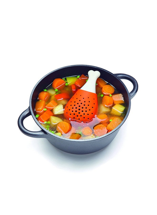 Jourvent - Seasoning Filter, Reusable and Cute Silicone Seasoning Filter, Heat-Resistant and Non-Toxic Seasoning Filter Orange - Image 1
