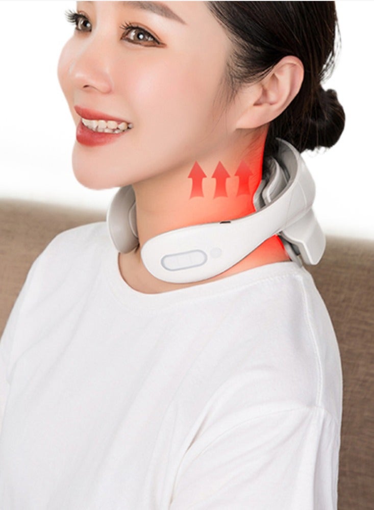 Electric Portable Cervical Massager Intelligent Pulse Protection Neck Shoulder Physiotherapy Hot Compress Spinal Massage Device - Image 2