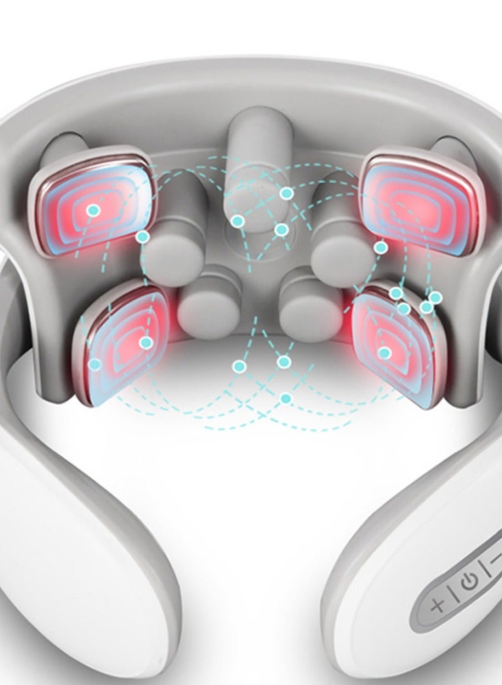 Electric Portable Cervical Massager Intelligent Pulse Protection Neck Shoulder Physiotherapy Hot Compress Spinal Massage Device - Image 3
