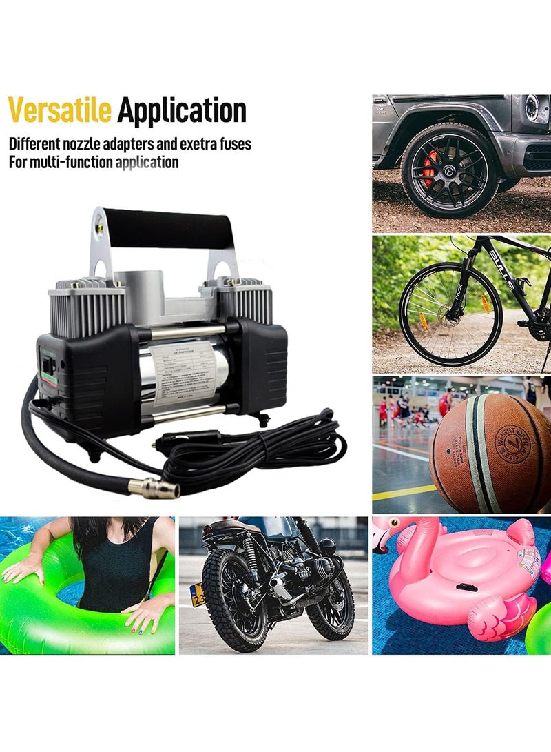 Portable Double Cylinder Air Compressor Tire Inflator - Image 3