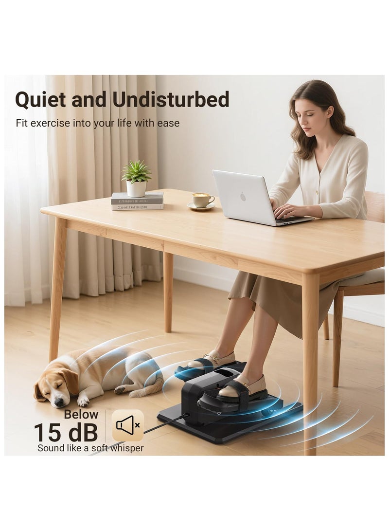 XICEN Under Desk Elliptical Machine, Ellipse Leg Exerciser for Seniors Fully Assembled, Quiet Electric Seated Pedal Elliptical for Seniors with 12 Adjustable Speeds, Remoter - Image 2