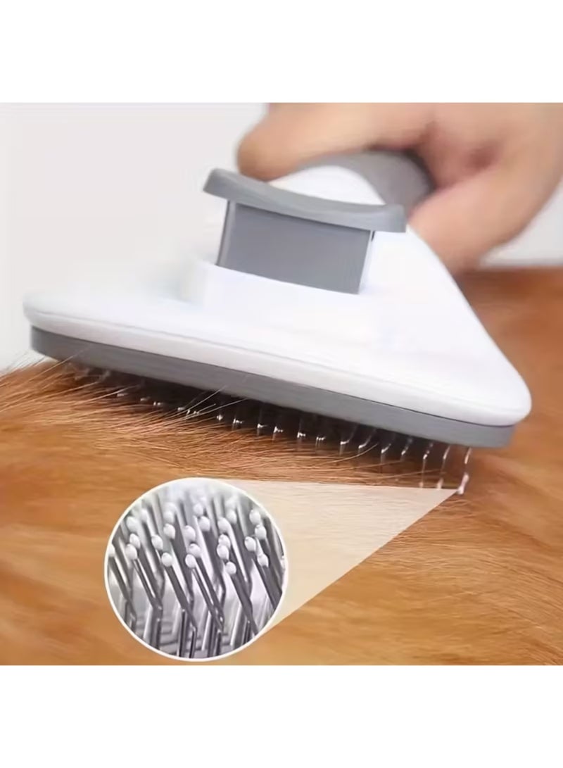 ZedAura Self Cleaning Slicker Pet Brush For Grooming Shedding Long or Short Haired Dog, Cats, Dog Brush, Cat Brush, Dog Brush For Shedding,  Cat Brushes For Indoor Cats, For Dog Cat Rabbit Easy to Remove Loose Fur And Undercoat - Image 5