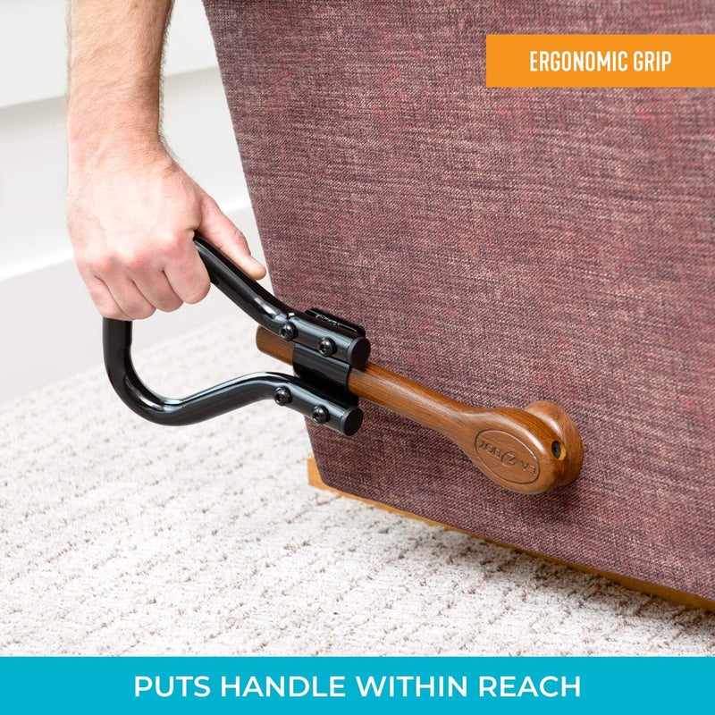 Stander Stander Recliner Lever Extender, Oversized Grip Handle Adapter for Adults, Seniors, and Elderly, Extension Handle with Large Ergonomic Curve Grab Bar, Compatible with Wooden Recliner Handles - Black  - Image 3
