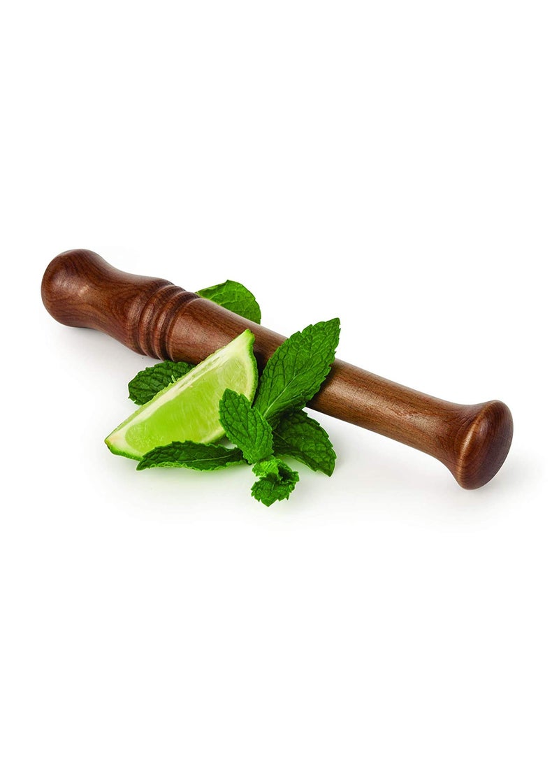 NJ NJ Sheesham Wooden Muddler Bar Tool, 10 - Inch Hardwood Mojito Muddler with Flat Head, Commercial Grade Cocktail Drink Muddlers, Bar Accessories: 1 Pc.  - Image 4