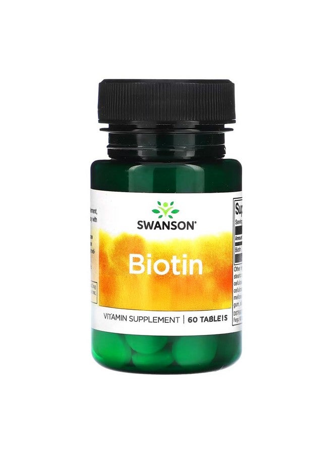 Swanson Timed-Release Biotin 10Vitamin 000 mcg 60 Tabs - Image 1