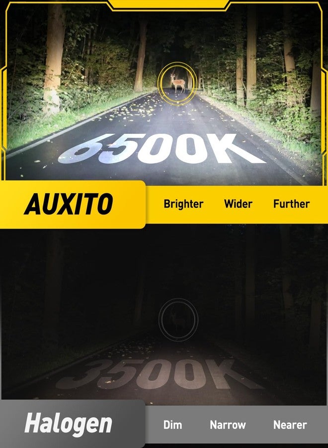 أوكسيتو مصابيح ضباب LED من AUXITO 9006، ضوء أبيض بارد 6500 كلفن، حجم صغير 1:1 HB4 9006، إضاءة كاملة 360 درجة (عبوة من قطعتين) - Image 5