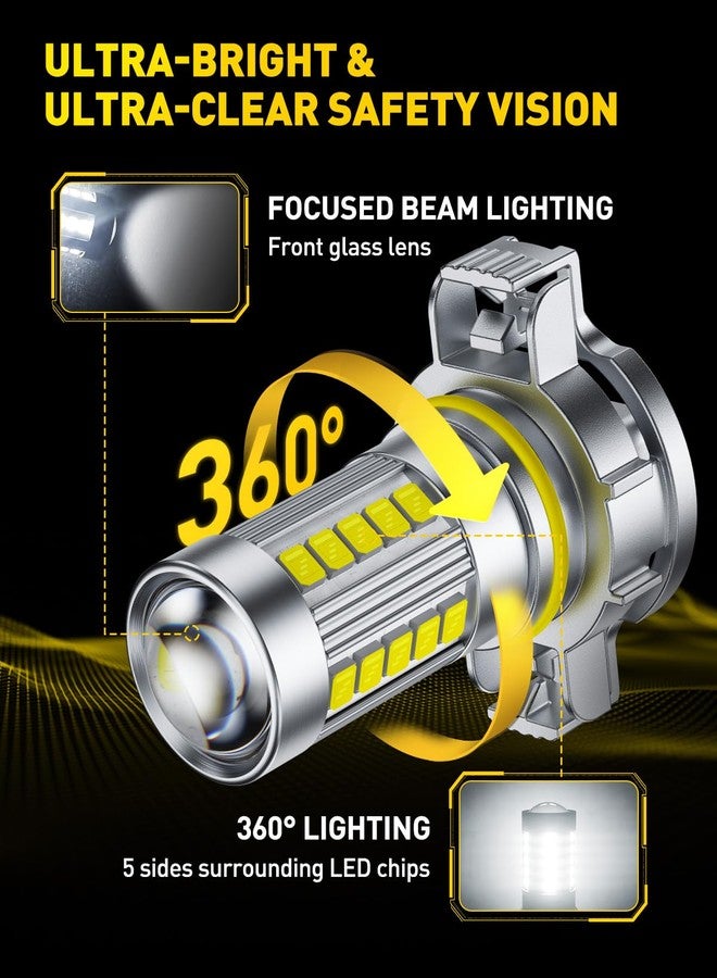 أوكسيتو مصابيح ضباب LED من AUXITO 9006، ضوء أبيض بارد 6500 كلفن، حجم صغير 1:1 HB4 9006، إضاءة كاملة 360 درجة (عبوة من قطعتين) - Image 2