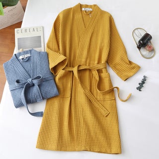 Pure Cotton Waffle Robe Lightweight Spring Summer Creamy-white - pzsku/Z68B63FCA610B60EDD537Z/45/1746231197/2151181c-2a83-42b0-b579-d8fd1ce353ff