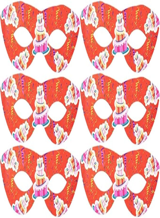 Paper Eye Mask With Cat Eye Design For Party And Birthday Set Of 6 Pieces 