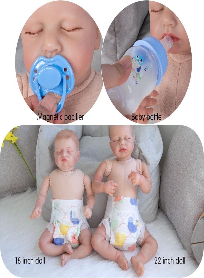 Pedolltree 10 Pcs Reborn Baby Doll Diaper Bag Care and Feeding Set with Puppy Backpack Diapers Pacifier Bottle Comb for 17-24 inches Reborn Dolls Accessories Newborn Baby - Image 4