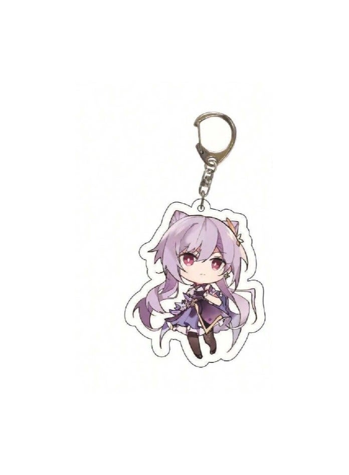 Anime girl keychain