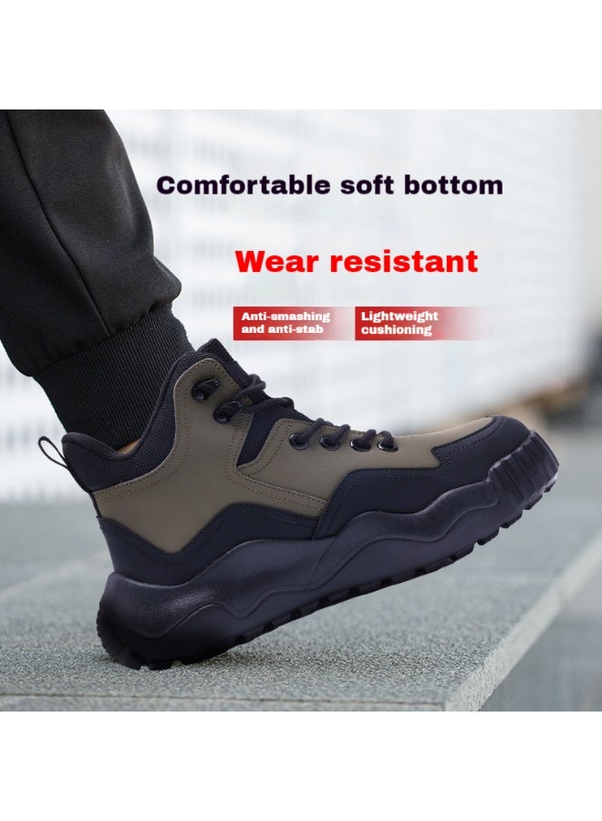 أحذية رجالية ذات أصابع فولاذية وخفيفة الوزن وآمنة ومريحة ومقاومة للثقب وأحذية عمل غير قابلة للتدمير وأحذية رياضية أنيقة. - Image 3