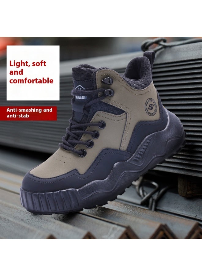 أحذية رجالية ذات أصابع فولاذية وخفيفة الوزن وآمنة ومريحة ومقاومة للثقب وأحذية عمل غير قابلة للتدمير وأحذية رياضية أنيقة. - Image 1