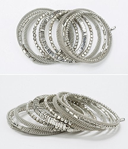 SPUNKYsoul Handmade Bohemian Coil in Silver Bracelet for Women Collection - Image 4