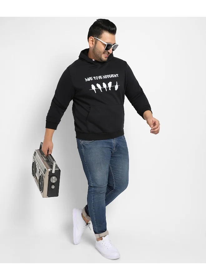 Instafab Plus Instafab Plus Men's Jet Black Dare To Be Different Hoodie