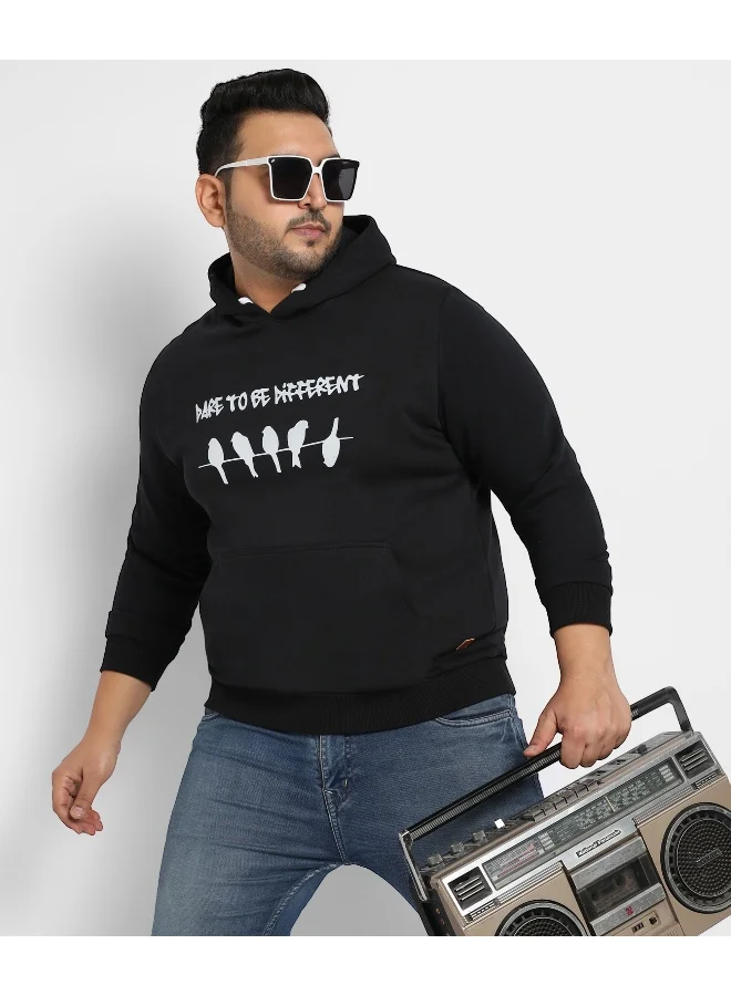 Instafab Plus Instafab Plus Men's Jet Black Dare To Be Different Hoodie
