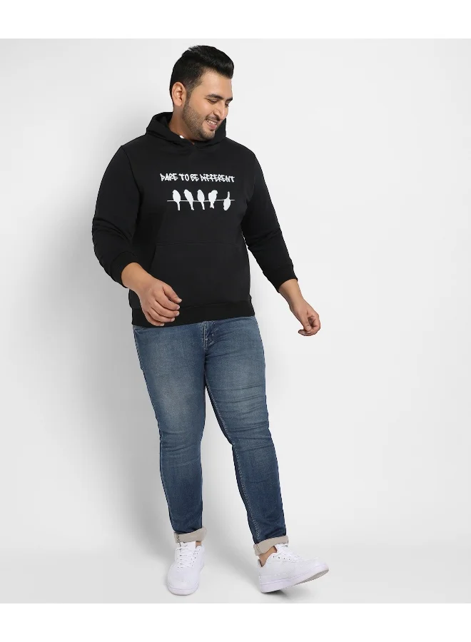 Instafab Plus Instafab Plus Men's Jet Black Dare To Be Different Hoodie