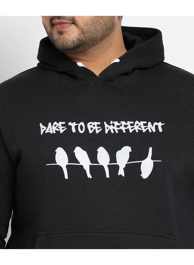 Instafab Plus Instafab Plus Men's Jet Black Dare To Be Different Hoodie