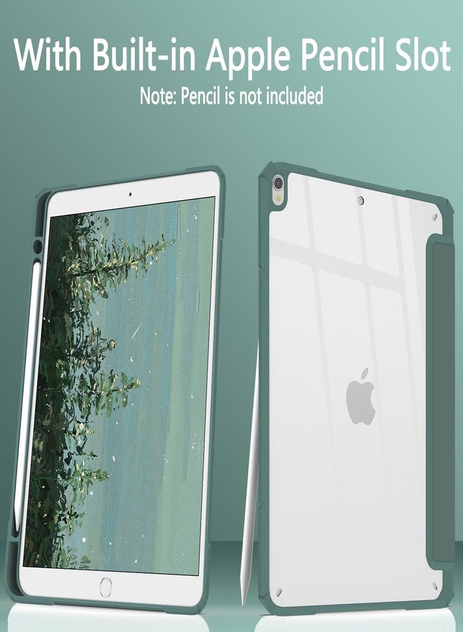 Xkladz جراب Xkladz متوافق مع iPad Air الجيل الثالث وiPad Pro مقاس 10.5 بوصة (إصدار 2017)، مزود بحامل قلم، وغطاء خلفي شفاف لجهاز iPad Air الجيل الثالث مقاس 10.5 بوصة (إصدار 2019)، مع خاصية التشغيل/الإيقاف التلقائي، لون أخضر داكن. - Image 4