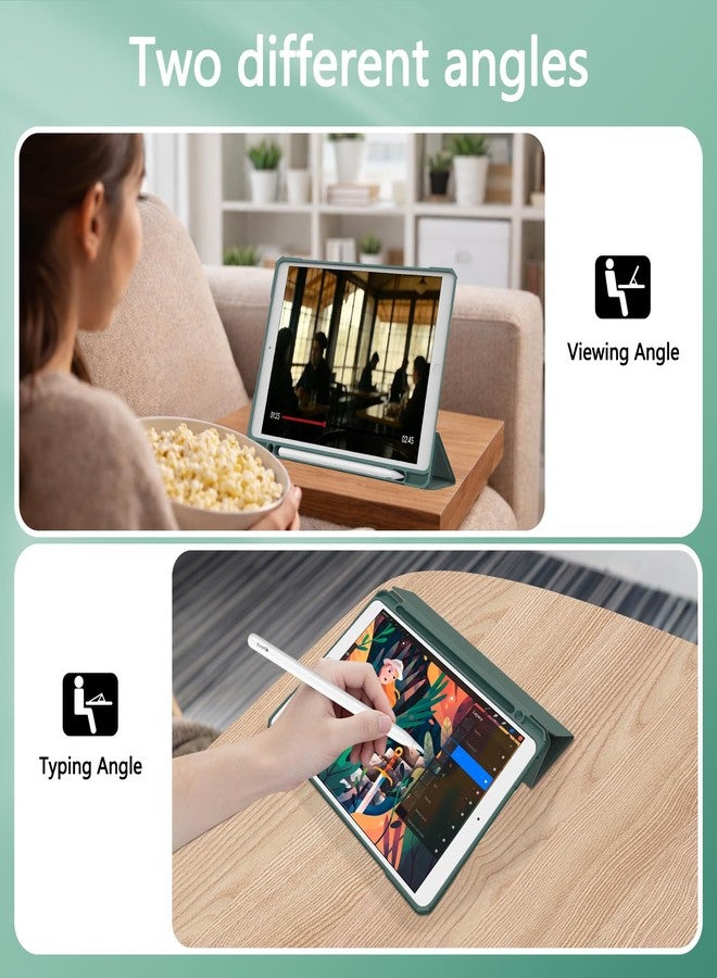 Xkladz جراب Xkladz متوافق مع iPad Air الجيل الثالث وiPad Pro مقاس 10.5 بوصة (إصدار 2017)، مزود بحامل قلم، وغطاء خلفي شفاف لجهاز iPad Air الجيل الثالث مقاس 10.5 بوصة (إصدار 2019)، مع خاصية التشغيل/الإيقاف التلقائي، لون أخضر داكن. - Image 3