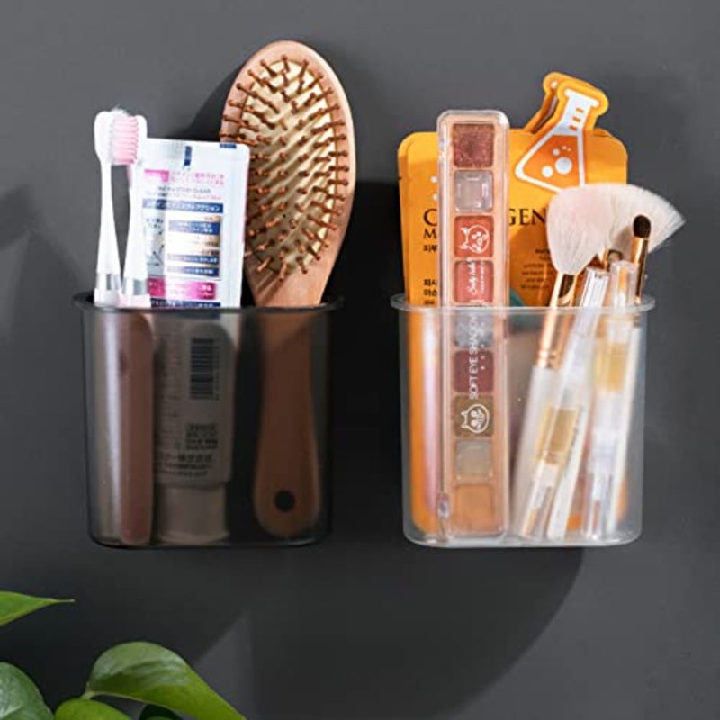 2 Packs Toothbrush Holders Wall Mounted, Self Adhesive Tooth Brush Holder for Bathroom Electric Toothbrush Toothpaste Razor Holder Bathroom Accessories - Image 3