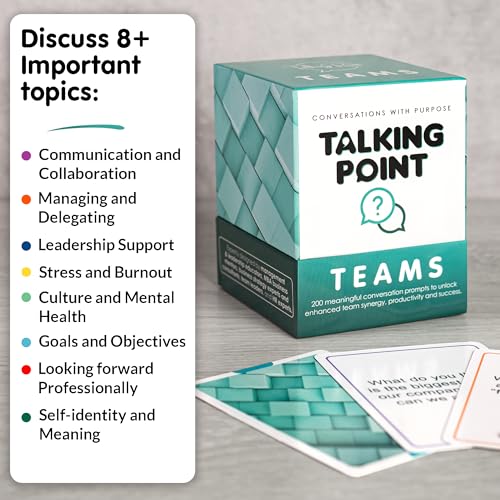 TALKING POINT CARDS 200 Conversation Cards for Teams - Meaningful Questions That Help Team Members Understand Each Other - Team Building Conversation Starter Card Game for Work - Office Icebreaker Conversation Card - Image 4