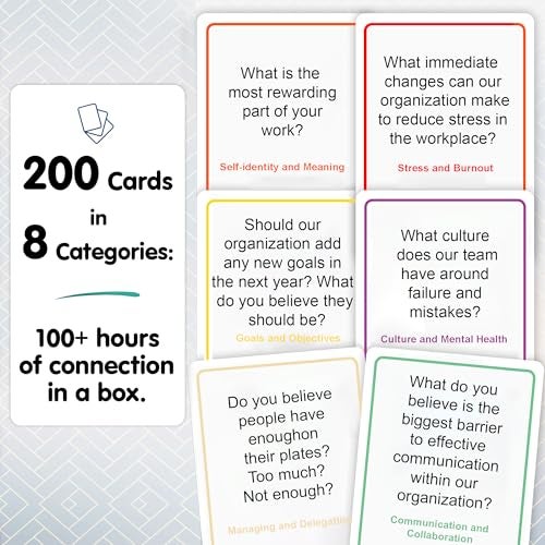 TALKING POINT CARDS 200 Conversation Cards for Teams - Meaningful Questions That Help Team Members Understand Each Other - Team Building Conversation Starter Card Game for Work - Office Icebreaker Conversation Card - Image 3