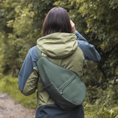 AmeriBag 19 Microfiber Healthy Back Bag Ergonomic Crossbody Sling for Everyday Use Travel Walking Comfort Sea Moss - Image 3