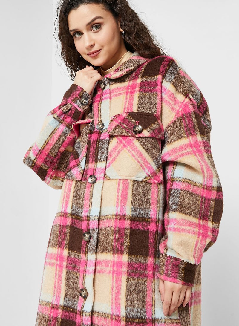 ONLY Checked Pocket Detail Jacket  - Image 3