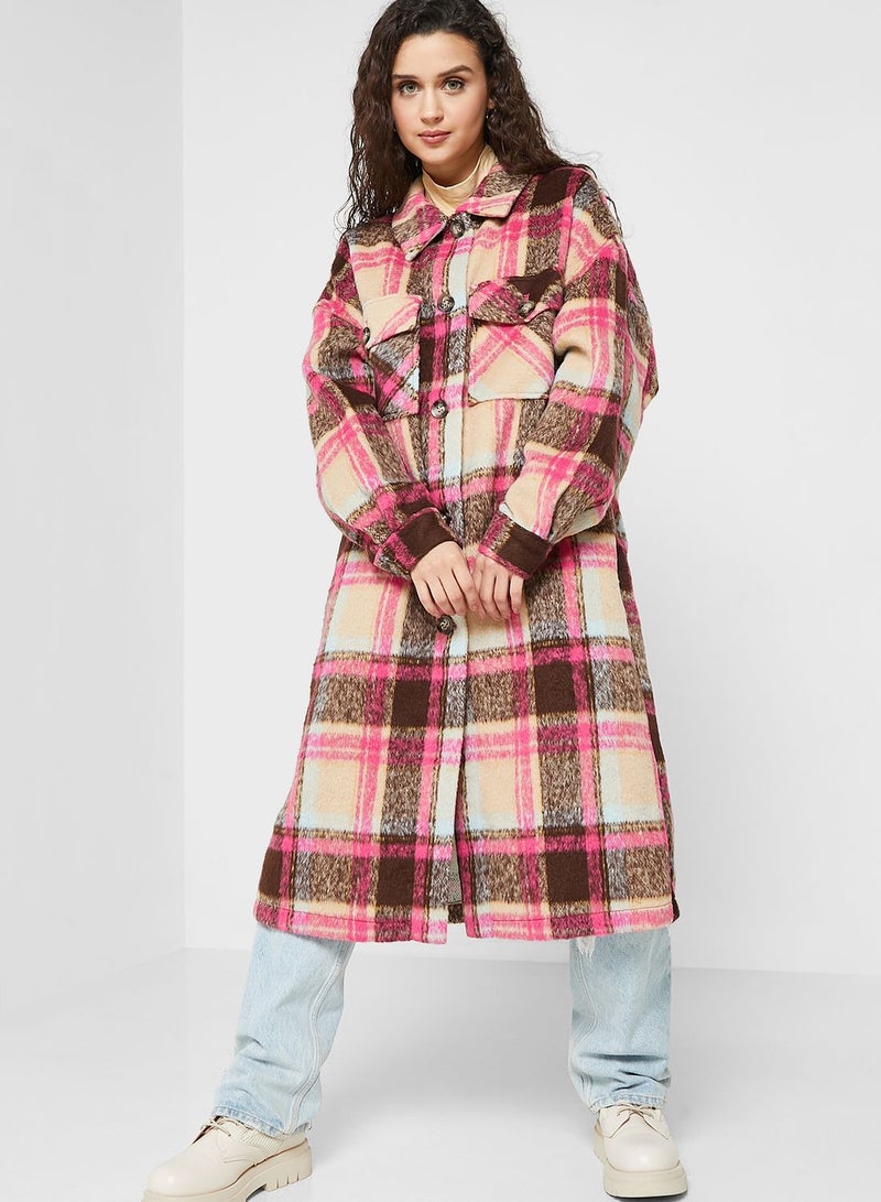 ONLY Checked Pocket Detail Jacket  - Image 4
