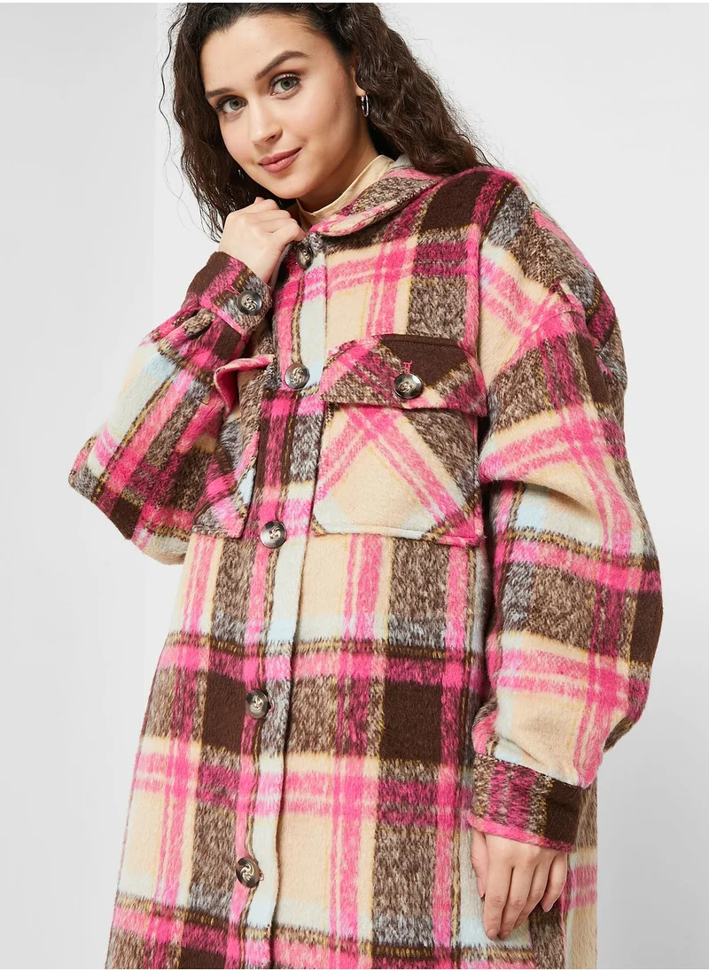 ONLY Checked Pocket Detail Jacket
