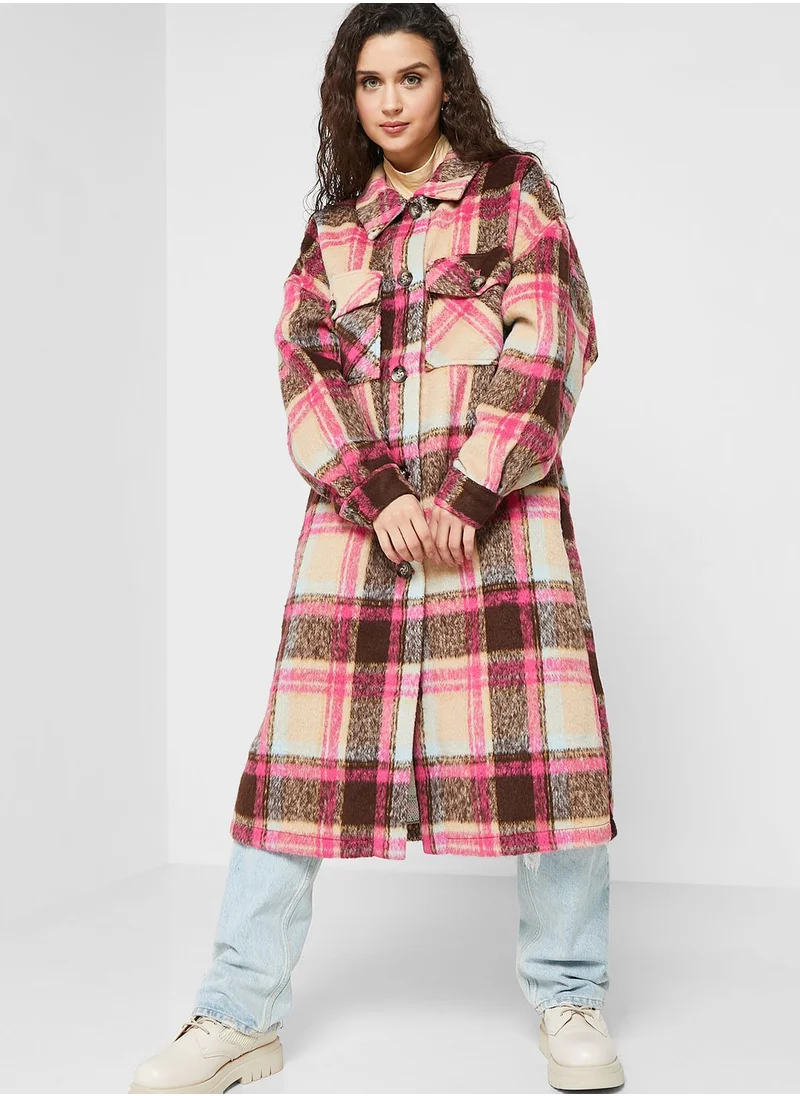 ONLY Checked Pocket Detail Jacket