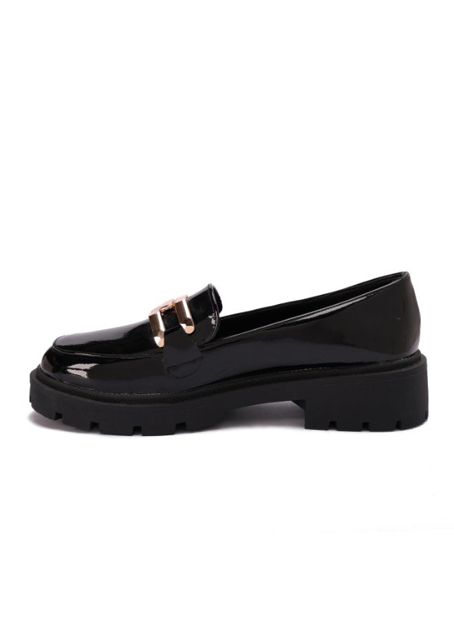 حذاء لوفر نسائي بكعب عريض بتصميم عصري - مزود بنعل مريح مقاوم للانزلاق - Image 3