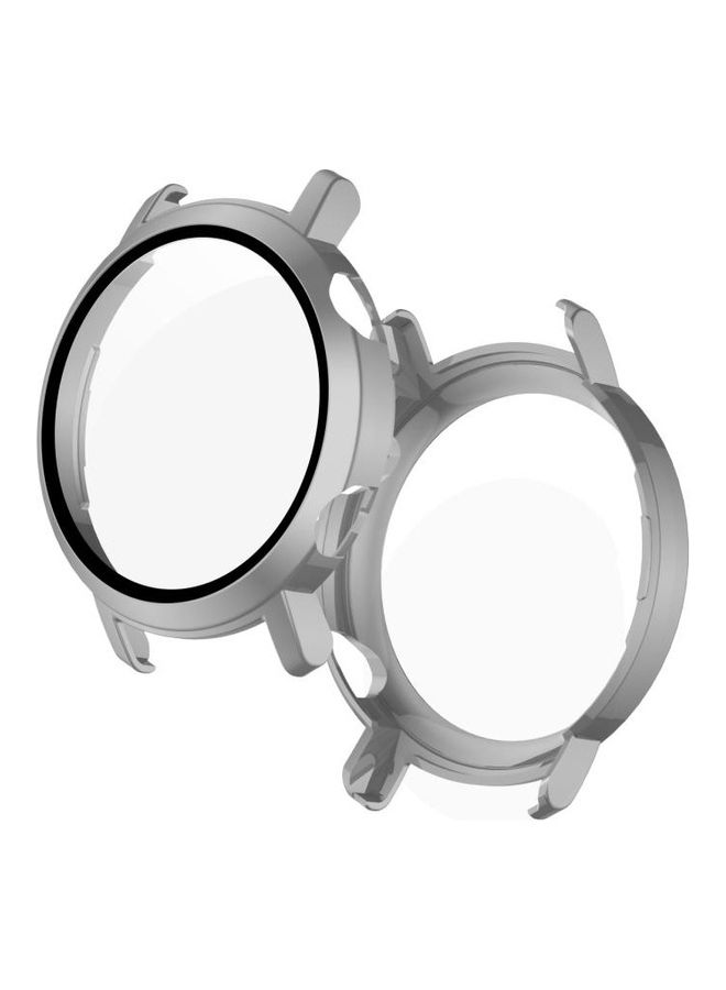 NIBEMINENT 2 in 1 Tempered Glass Screen Protector + Fully Plating PC Case For Huawei Watch GT2 42mm Grey - Image 1