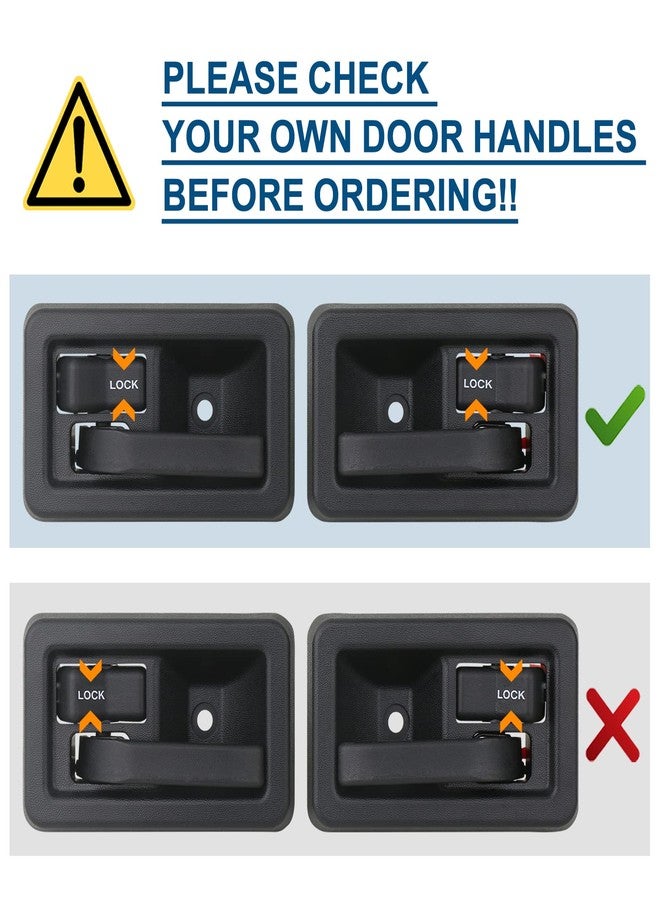 APPERFiT Exterior & Interior Door Handles w/Keepers Compatible with Jeep Wrangler YJ TJ 1991-2002 with Full Doors Replaces 55176382AE 55176383AE 55176477AB 55176476AB - Image 4