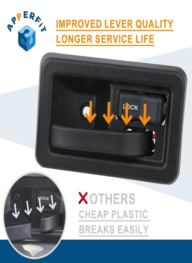 APPERFiT Exterior & Interior Door Handles w/Keepers Compatible with Jeep Wrangler YJ TJ 1991-2002 with Full Doors Replaces 55176382AE 55176383AE 55176477AB 55176476AB - Image 3