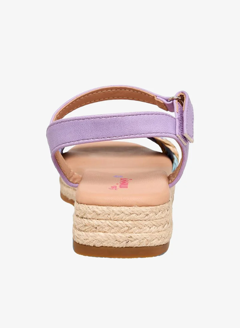 Little Missy PURPLE Girls Hook and Loop Strap Sandals for Women | Best Price UAE