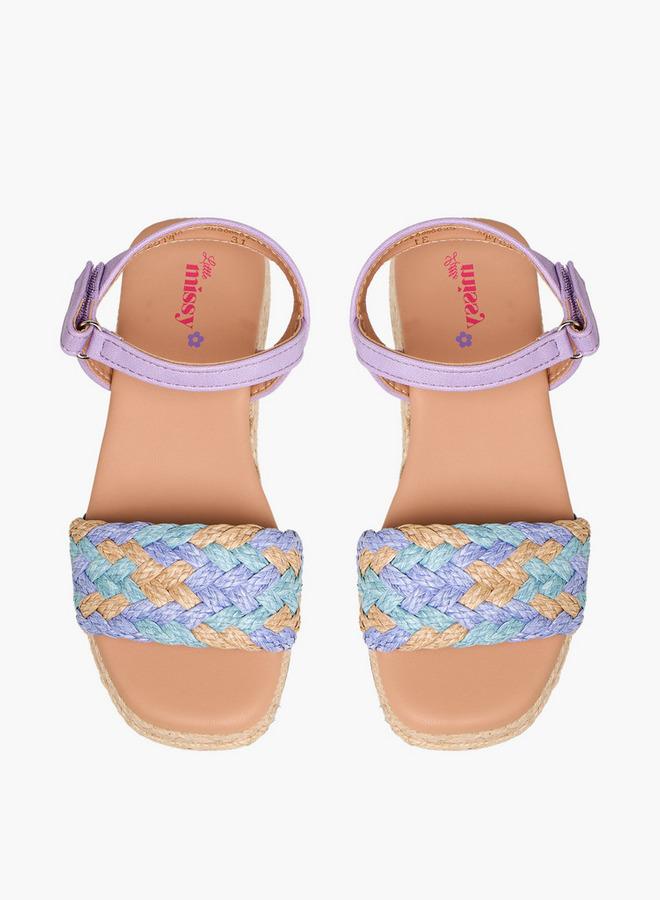 Little Missy Girls Hook and Loop Strap Sandals - Image 1