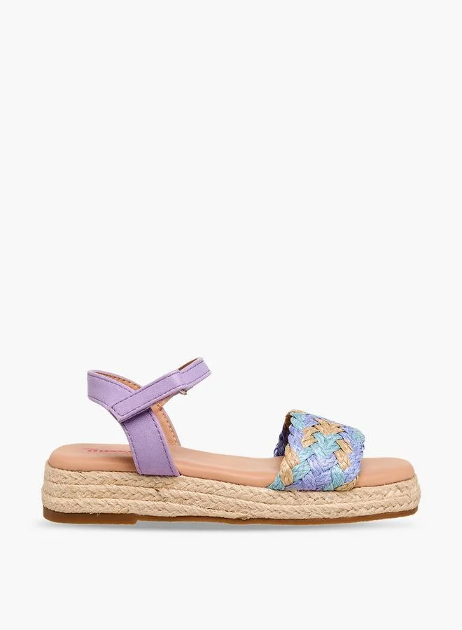 ليتل ميسي Girls Hook and Loop Strap Sandals