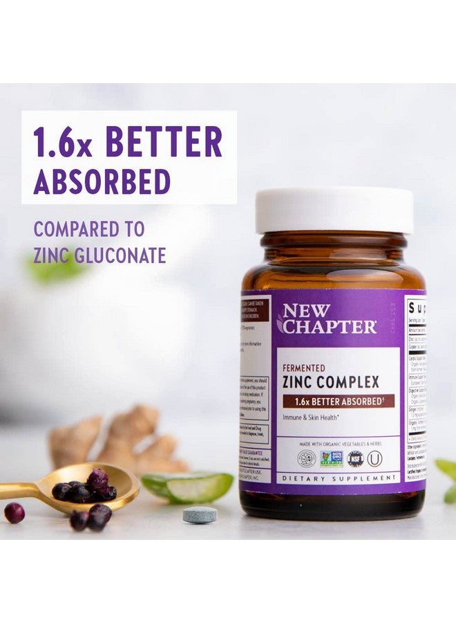 New Chapter Ment New Chapter Fermented Zinc Complex One Daily For Immune Support + Skin Health + Nongmo Ingredients Easy To Swallow & Digest 90 Count (3 Month Supply) - Image 3