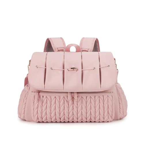 SONARIN Convertible Diaper Bag Backpack Waterproof Nappy Changing Bag Travel Mummy Bag with Changing Pad & Shoulder Strap(Pink) - Image 1