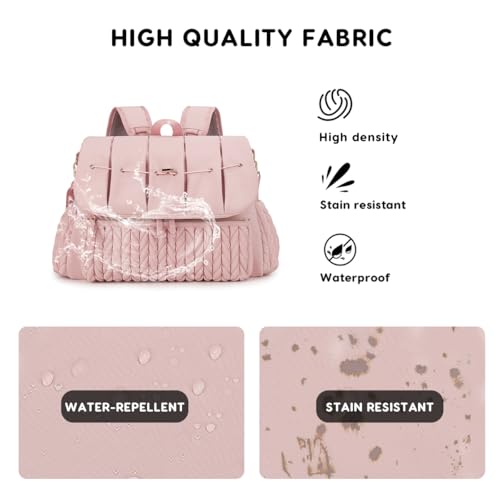 SONARIN Convertible Diaper Bag Backpack Waterproof Nappy Changing Bag Travel Mummy Bag with Changing Pad & Shoulder Strap(Pink) - Image 5