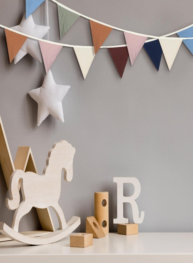 Oudain 15.5 ft Pennant Banner Flags, 2 Pcs Nursery Garland Triangle Bunting Flag Baby Banner for Nursery Decor Baby Birthday Boho Wedding Shower Party Event, Each 7.75 ft(Neutral Color) - Image 5