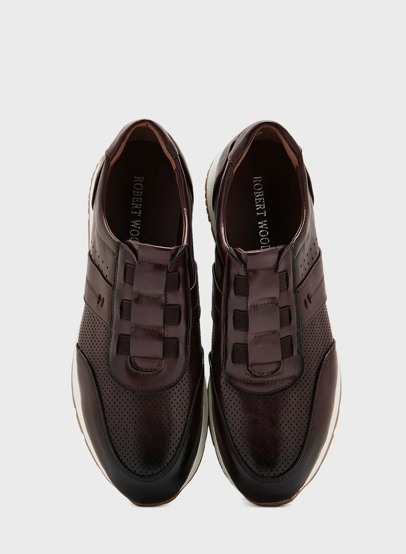 Robert Wood Webbing Loop Highlight Casual Slip Ons