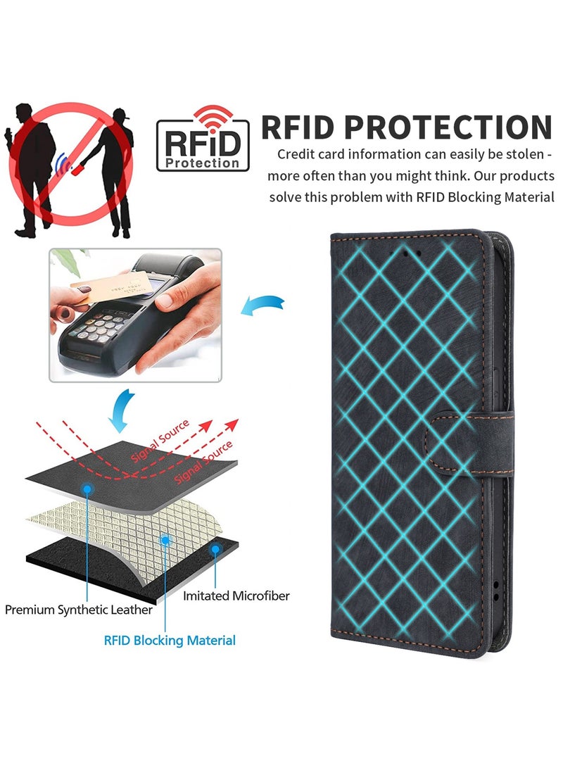 Wallet Case Suitable for Honor X9b 5G Nti-Theft Brush RFID Leather Magnetic Adsorption Flip Protective Cover - Image 3